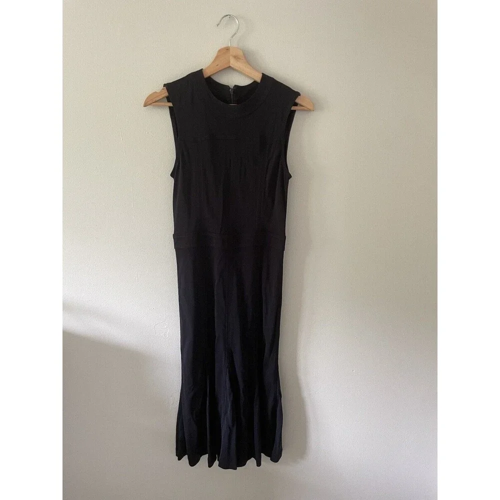 TORY BURCH AUBREY BLACK MIDI DRESS Wedding Guest Cocktail